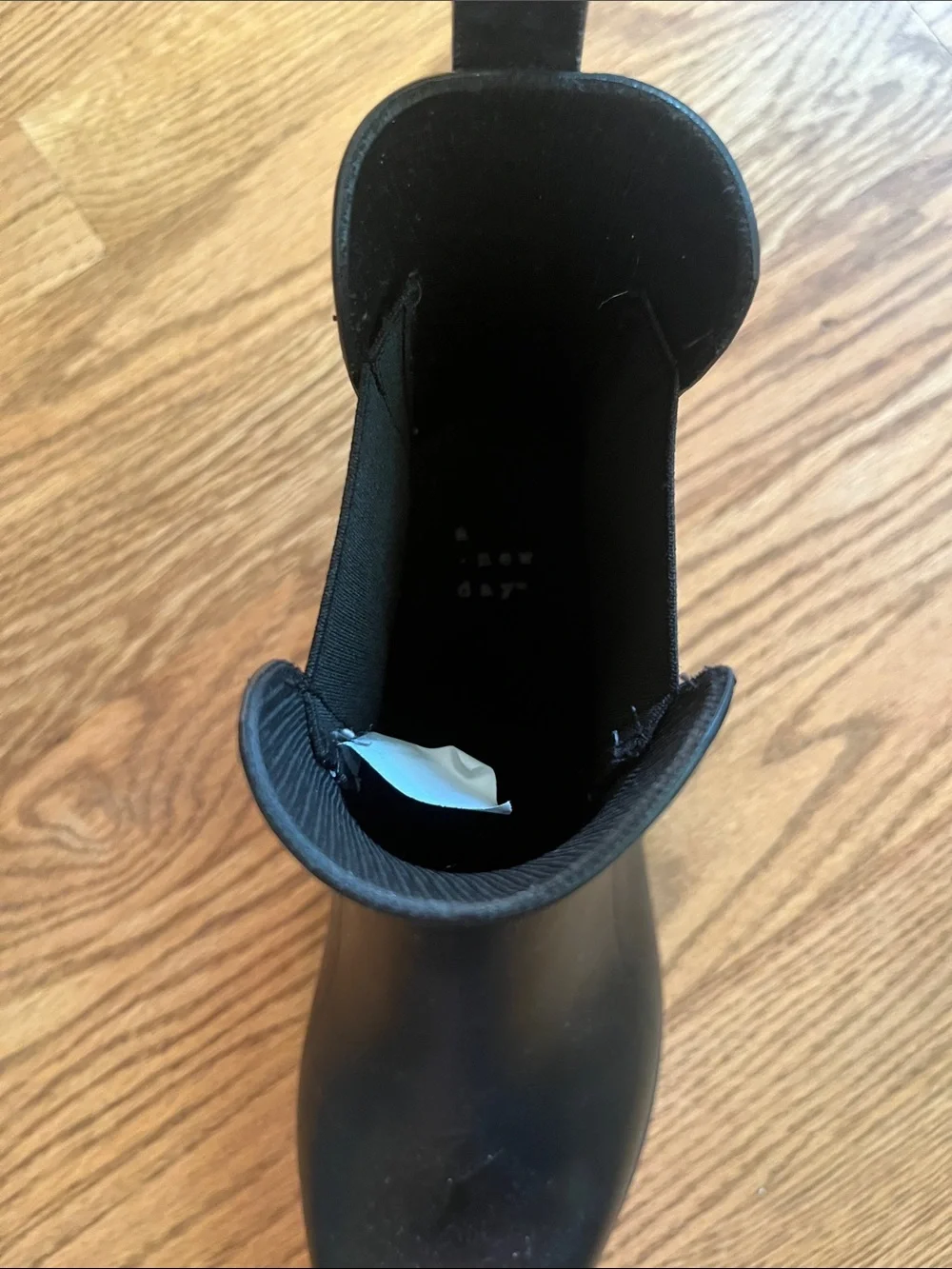 a new day Black Chelsea Rain Ankle Boots